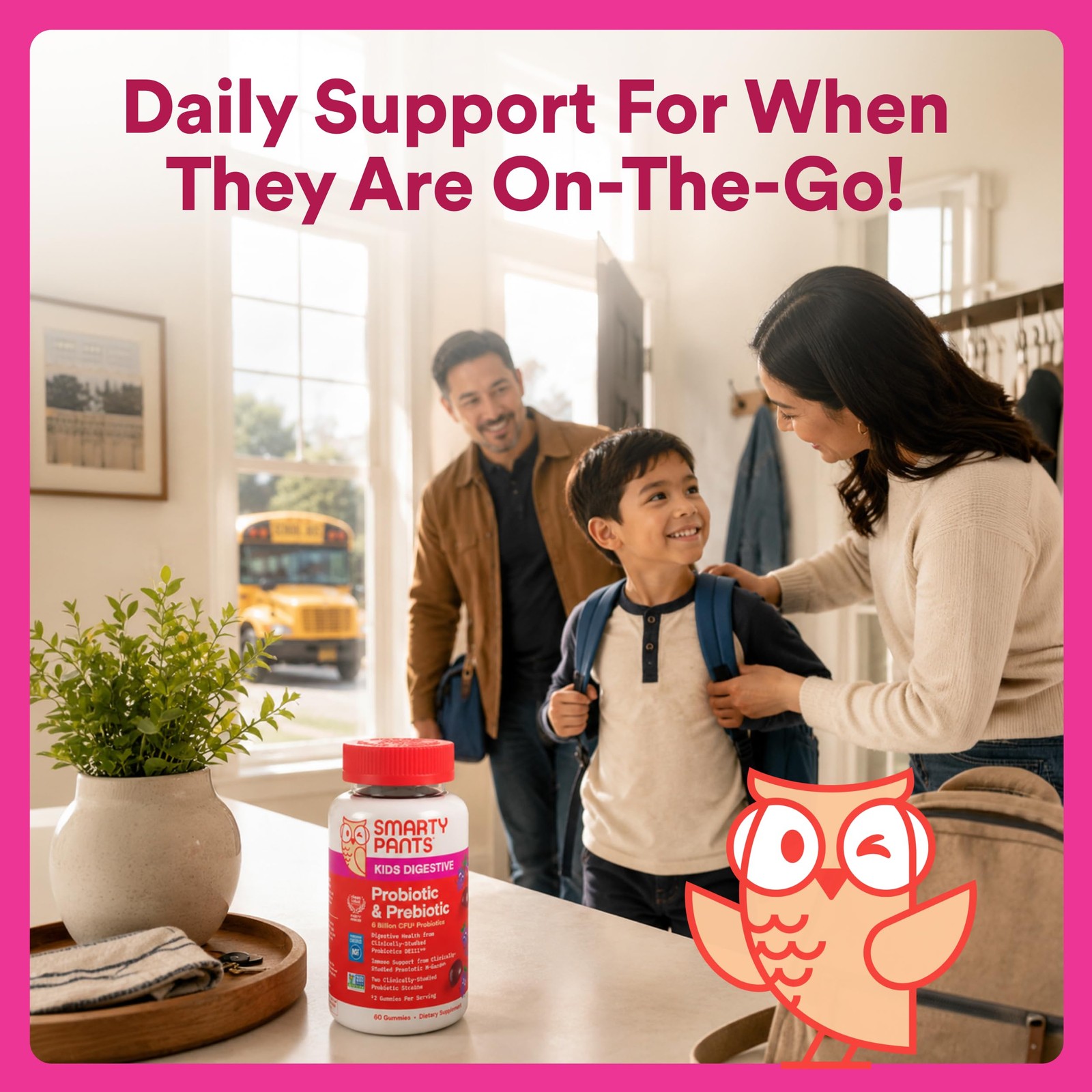 SmartyPants Kids Probiotic & Prebiotic Gummies for 60 Count (Pack of 1),