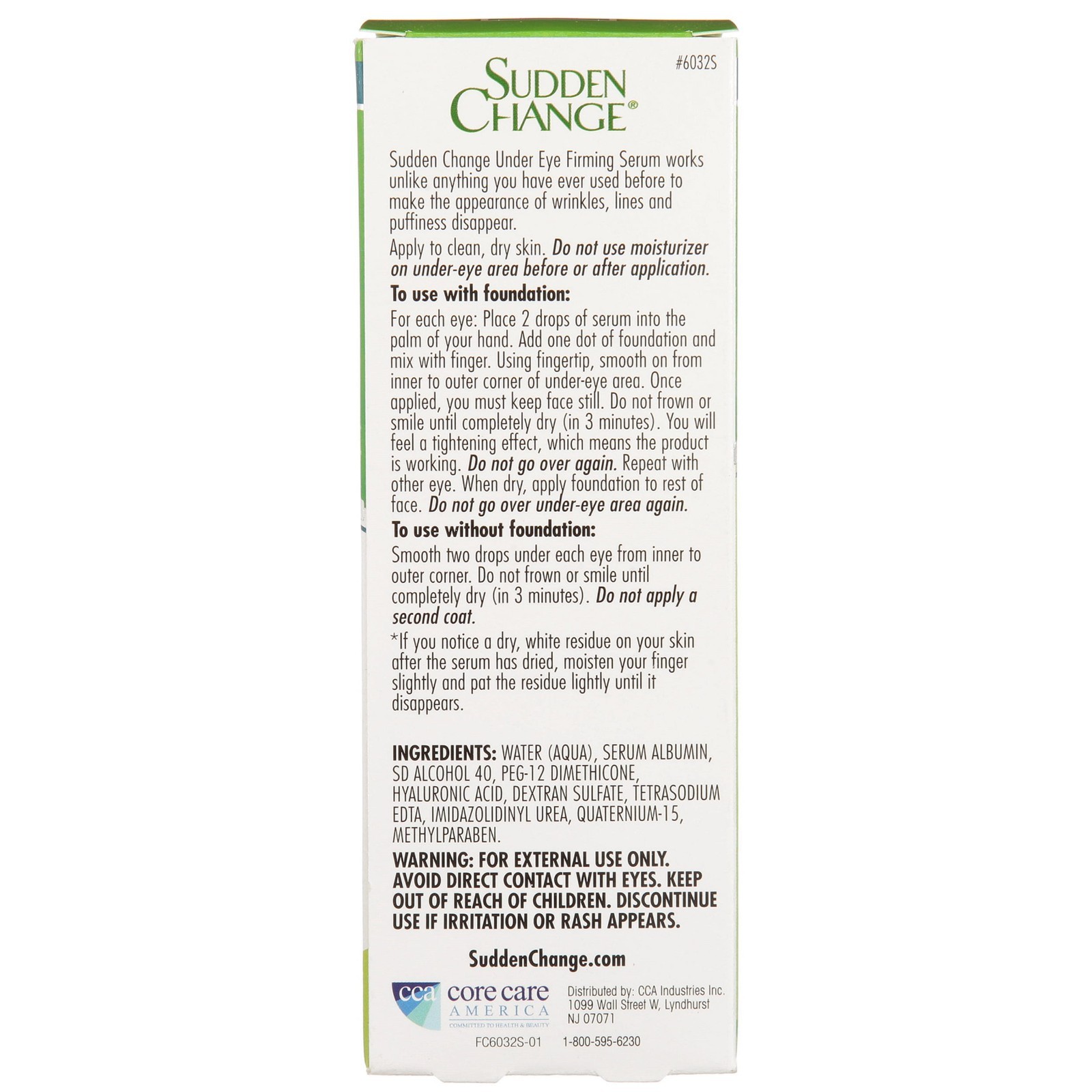 Sudden Change Instant Under Eye Tightening Serum for Smoother Looking Skin