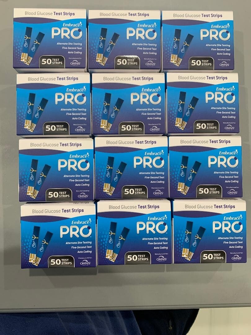 Embrace Pro Blood Glucose 600 Test Strips Exp: 04/16/2026