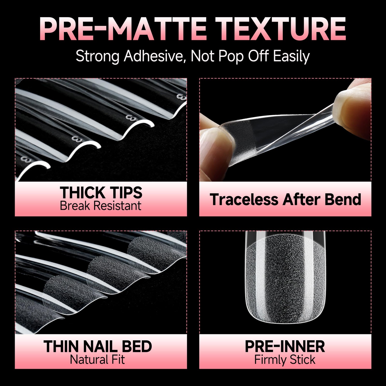 UNA GELLA Long Square Gel Nail Tips XXL: Pre 12 Sizes (Length Not Specified)
