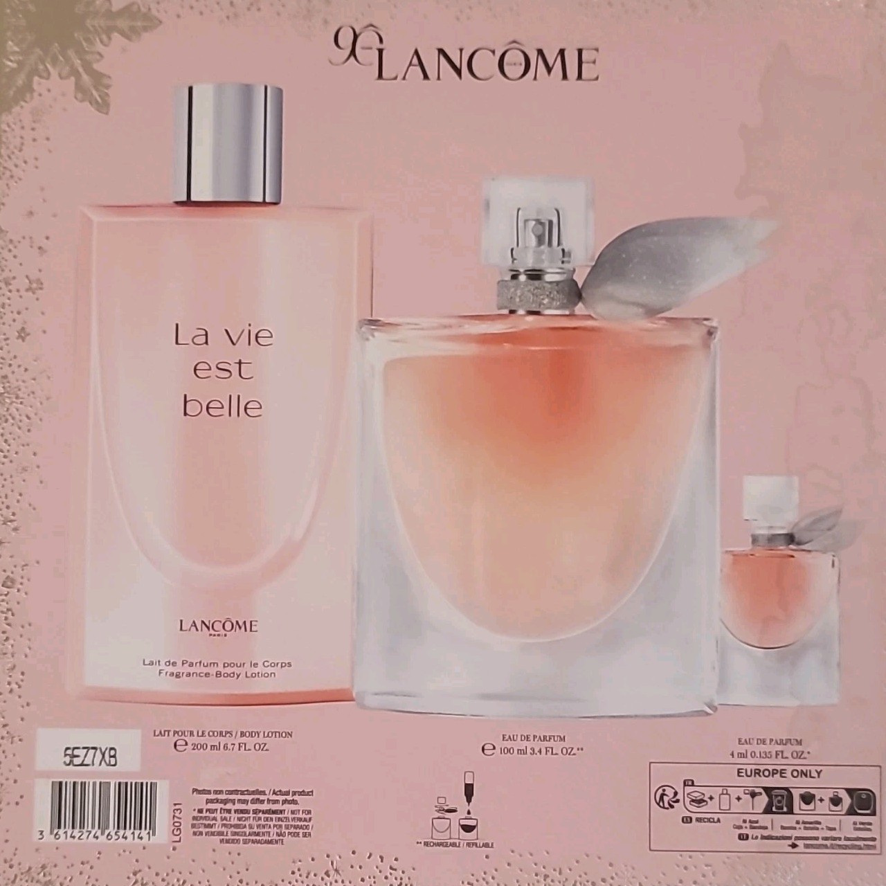 Lancôme La Vie Est Belle Gift Set 3.4 fl oz EDP w/ Body Lotion + Mini