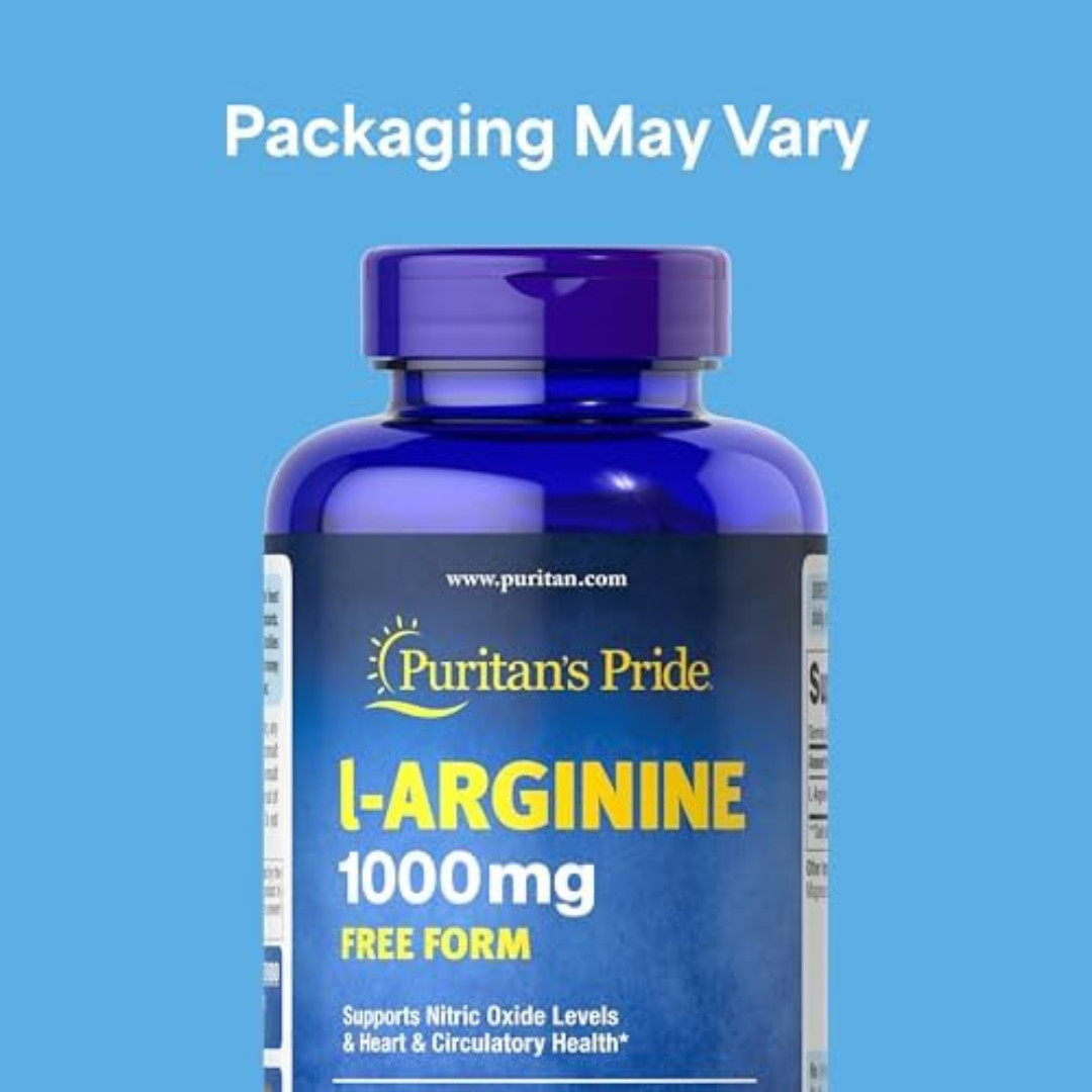 Puritan’s Pride L-arginine 1000 Mg Capsules, 100 Count, White