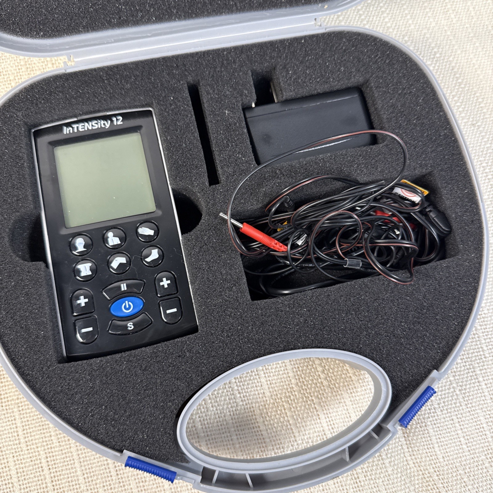 InTENSity 12 Digital TENS Unit Rechargeable Battery 12 PreSet Pain Relief Case