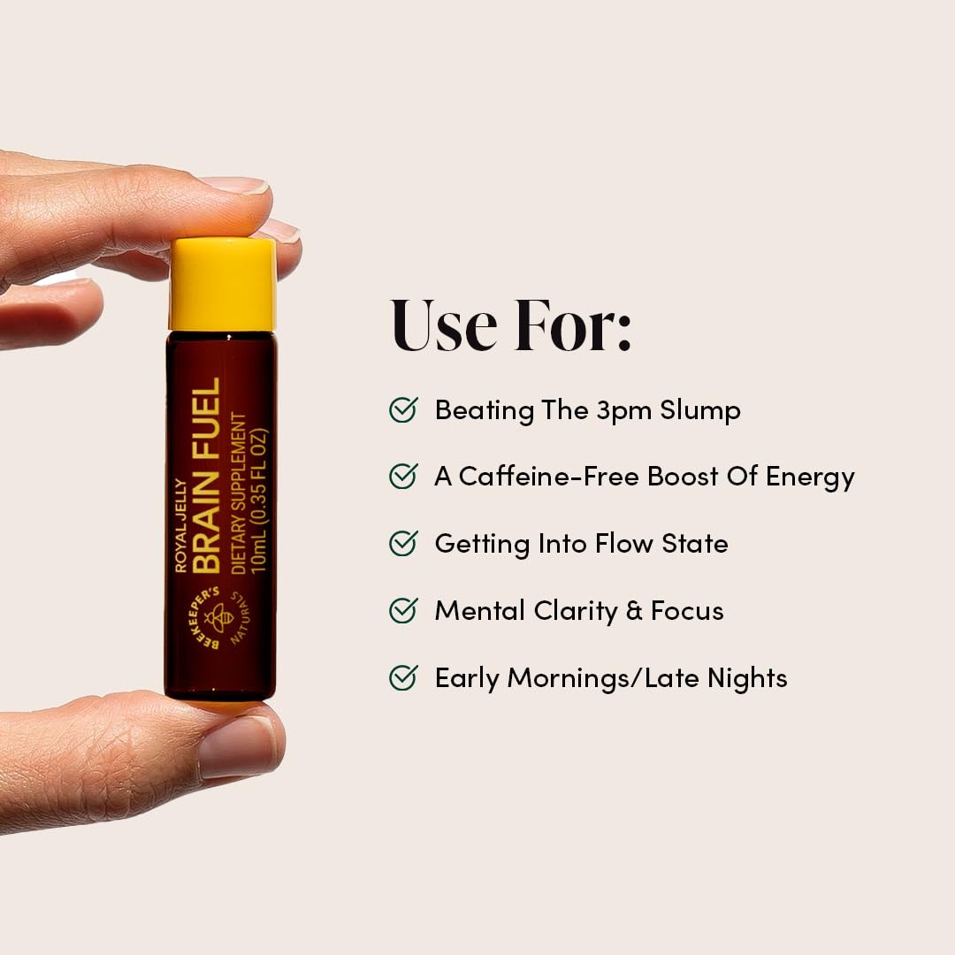 BEEKEEPER’S NATURALS B.LXR Brain Fuel – Memory, Focus and 6 Count, Honey