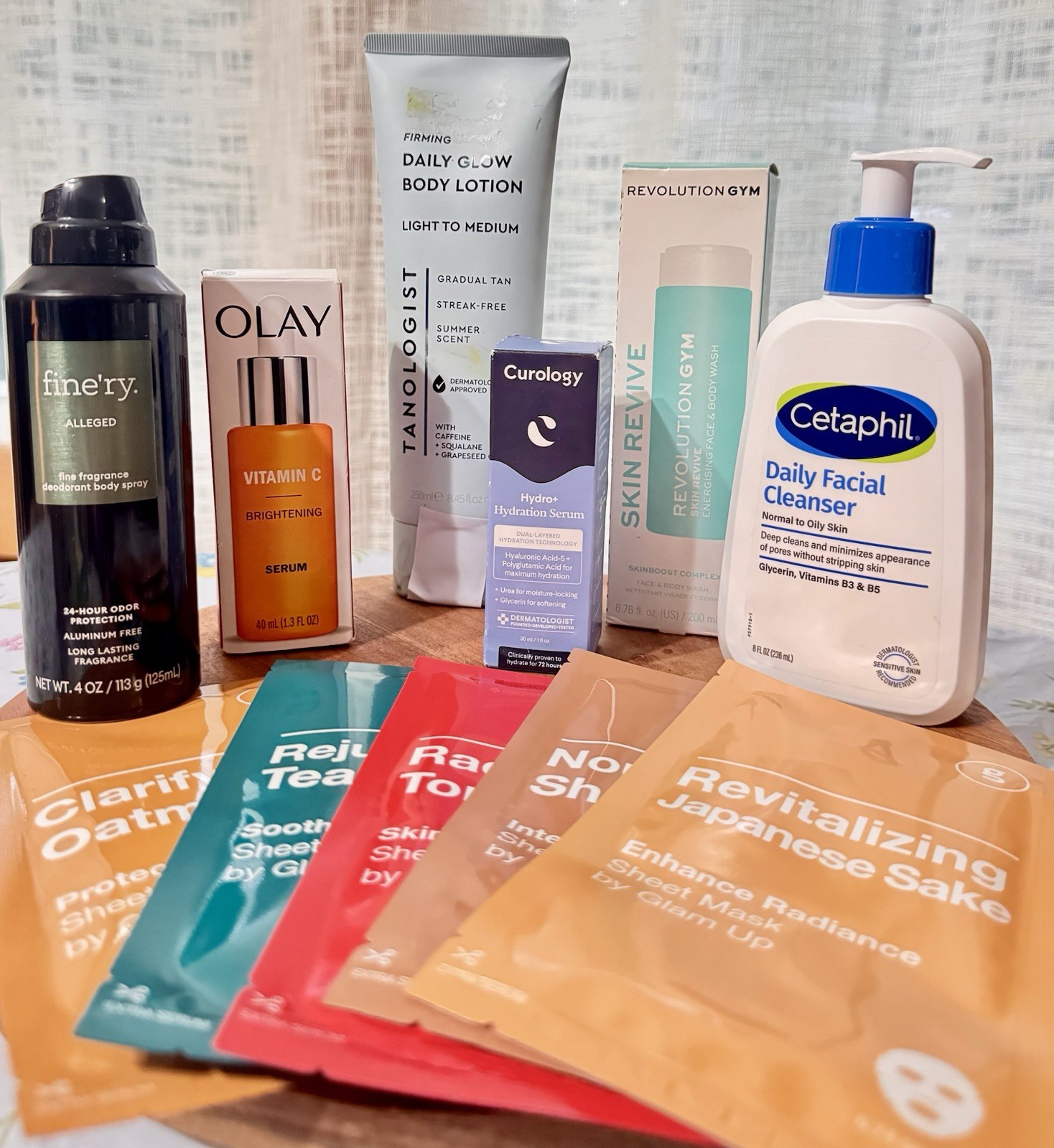 Assorted Skincare Mixed Lot, Olay Vitamin C Serum, Cetaphil Cleanser, Curology