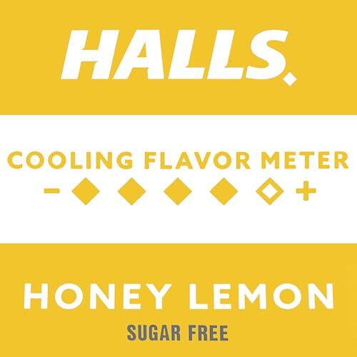 HALLS Relief Honey Lemon Sugar Free Cough Assorted Flavor Names , Sizes