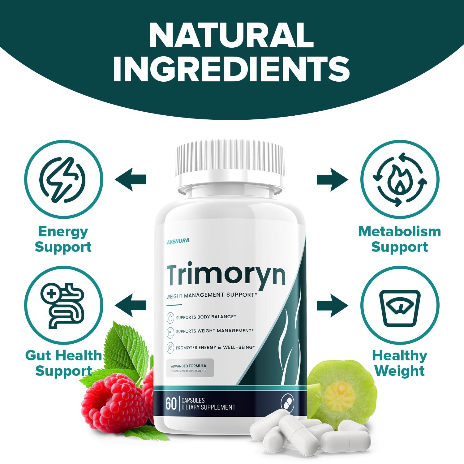 (1 Pack) Trimoryn Capsules – Advanced Formula Supplement Pills Daily Health