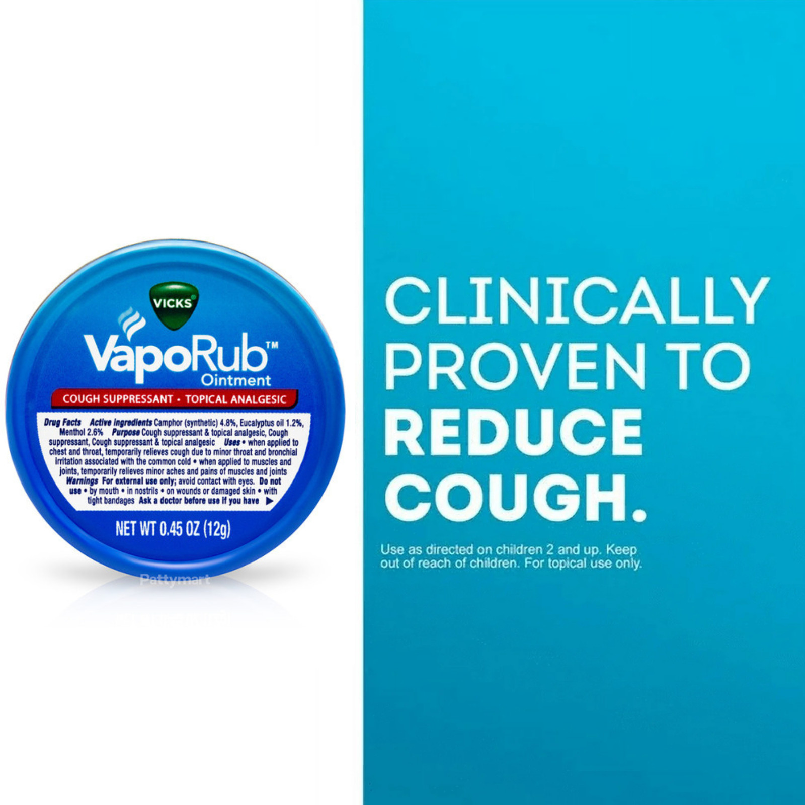 Vicks VapoRub Balm Xtra Strong 10ml, Regular 5ml & 12g Cold & Headache Relief