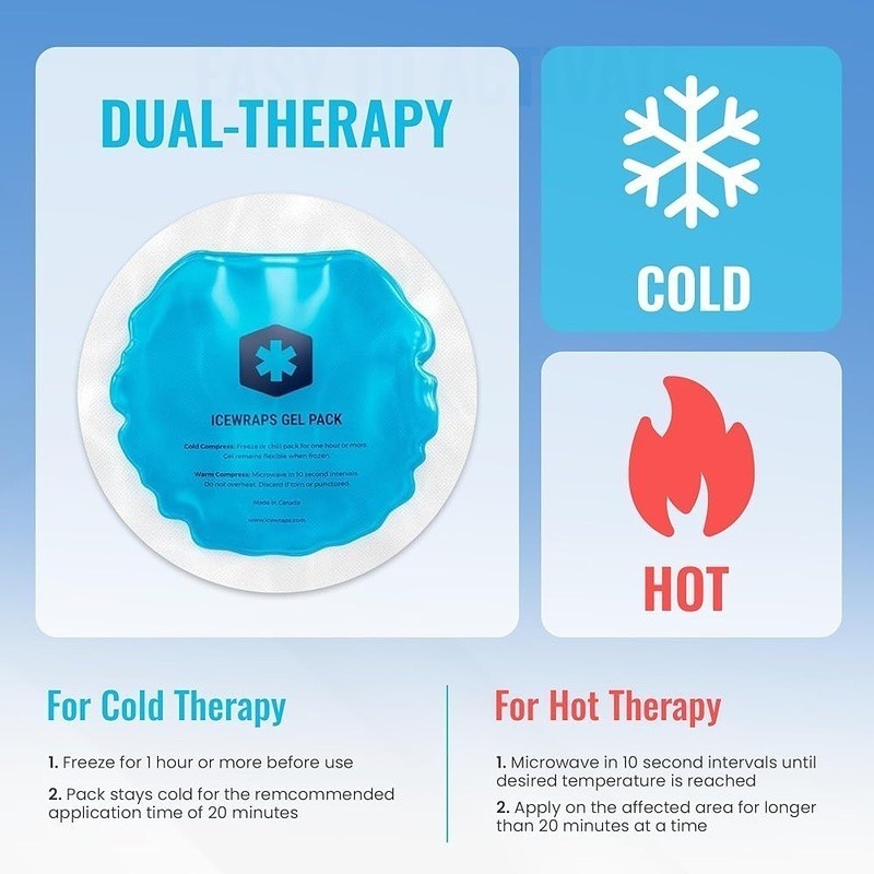 Reusable Gel Ice Packs Flexible Pain Relief Injuries Cold Hot Therapy 5 Pack New