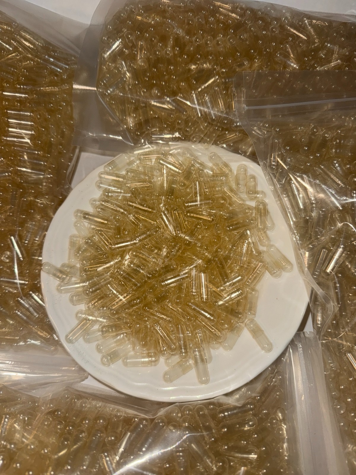 Capsule Top & Bottoms USA FREE SHIPPING 2,000 Empty Clear Gelatin Capsules, “00”
