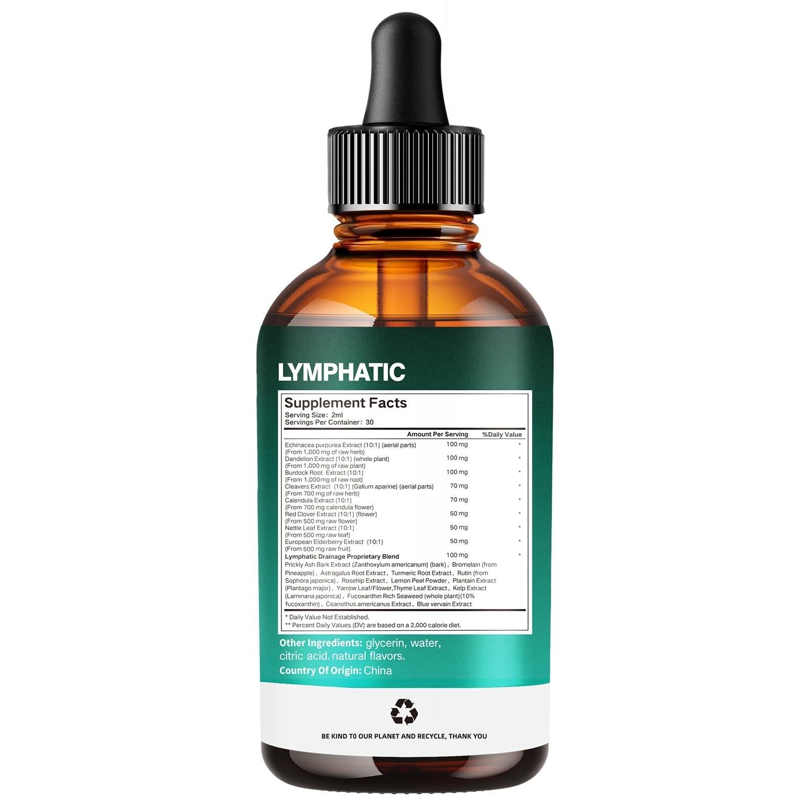 21-in-1 Lymphatic Drainage Drops for Liposomal, 6000mg Immune & Lymph System