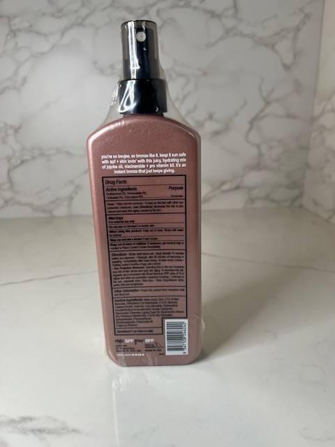 Bronzed and Boujee SPF 15 Sun Tanning Lotion Spray Bronzing 12/25 8 oz SEALED