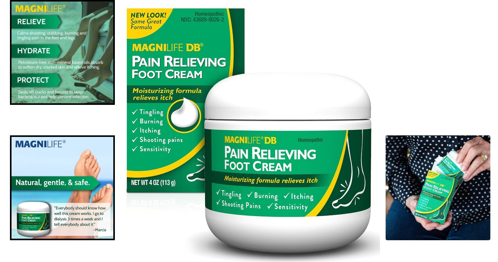 Gentle 4 Oz Jar Pain Relieving Foot Cream – Perfect for Sensitive Skin Relief