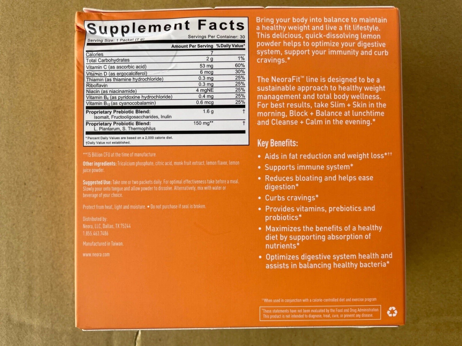 NeoraFit™ Block + Balance Pre & Probiotic Powder – Weight Loss Supplements -NEW!