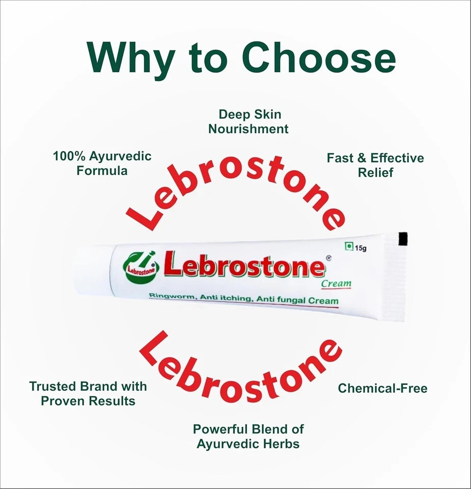 Lebrostone Cream Treatment for Ringworm Anty Itching & Anty Fungal Infections