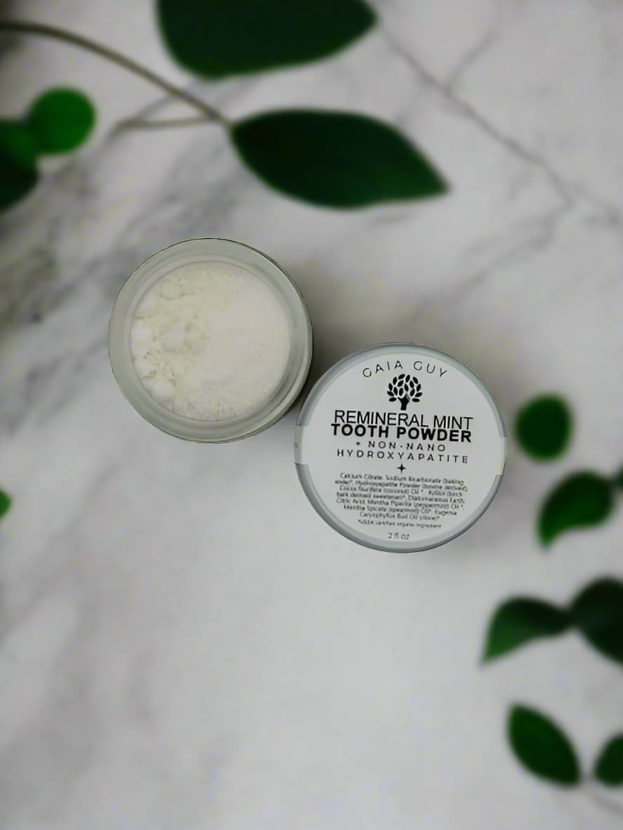 Remineral Mint Natural Tooth Powder + Naturally Sourced Hydroxyapatite – Plas…