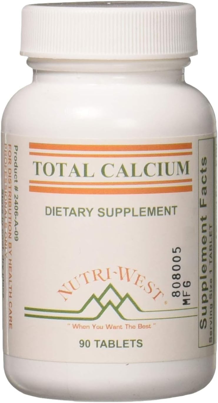 Nutri West Total Calcium Herbal Supplement 90 Ounce Pack Made in USA