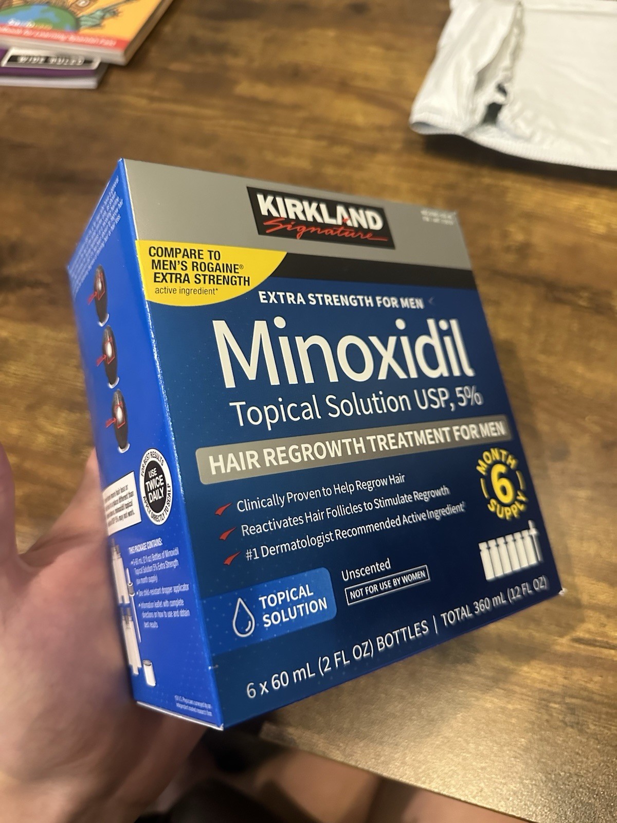 Kirkland Signature Minoxidil 5% Hair Growth Liquid for Men Unscented 12 fl oz