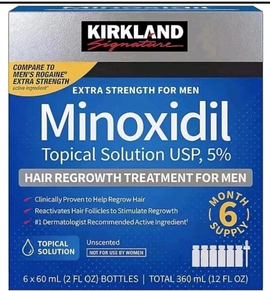 Minoxidil 5% Extra Strength Men 6 Month Supply Hair Regrowth Solution Fast Ship