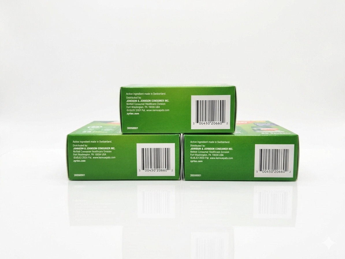 Zyrtec 24-Hour Allergy Relief Tablets 10mg Cetirizine 60 Count Pack of 3 (180ct)