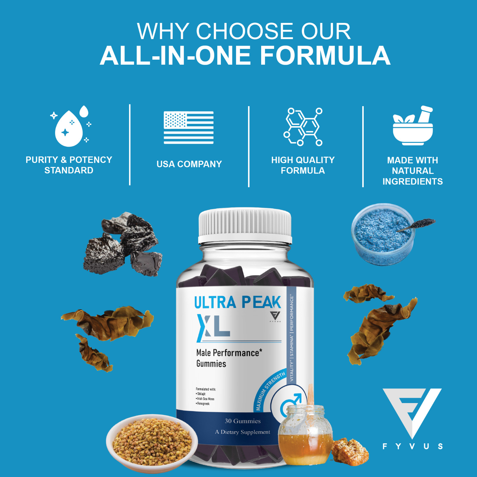 Ultra Peak XL Gummies, UltraPeakXL Advanced Formula (1 Month Supply)