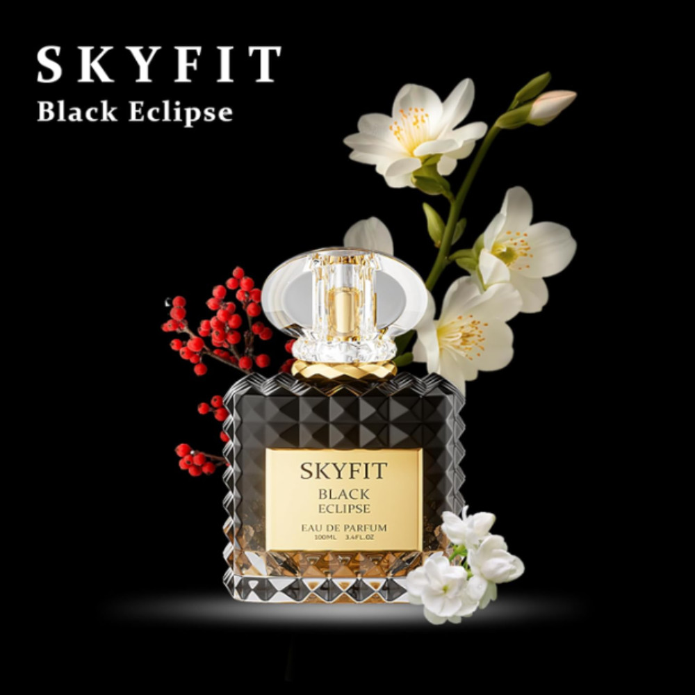 SKYFIT Black Eclipse Eau de Parfum 100 ml, Fragancia de larga duración con notas