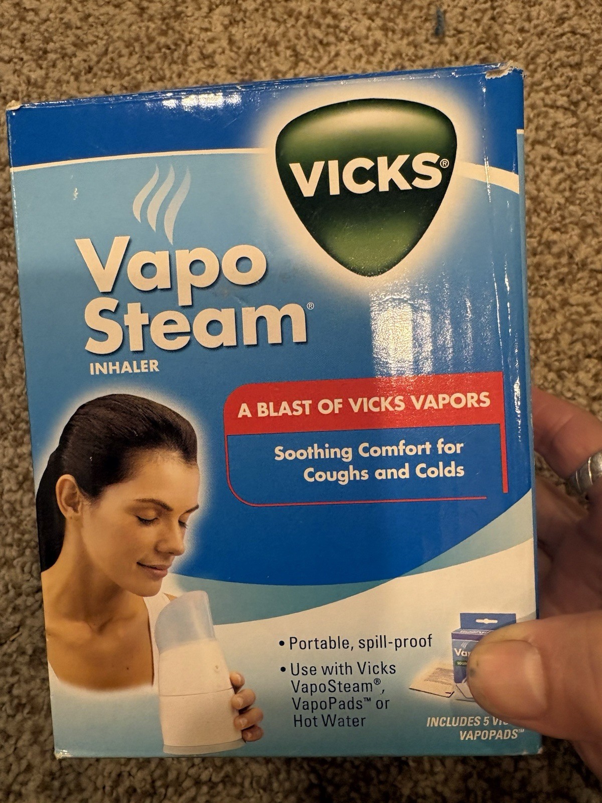 Vicks Steam Inhaler-Personal Steam Therapy V1200-6-VV1 New w/ Inhalant Pads