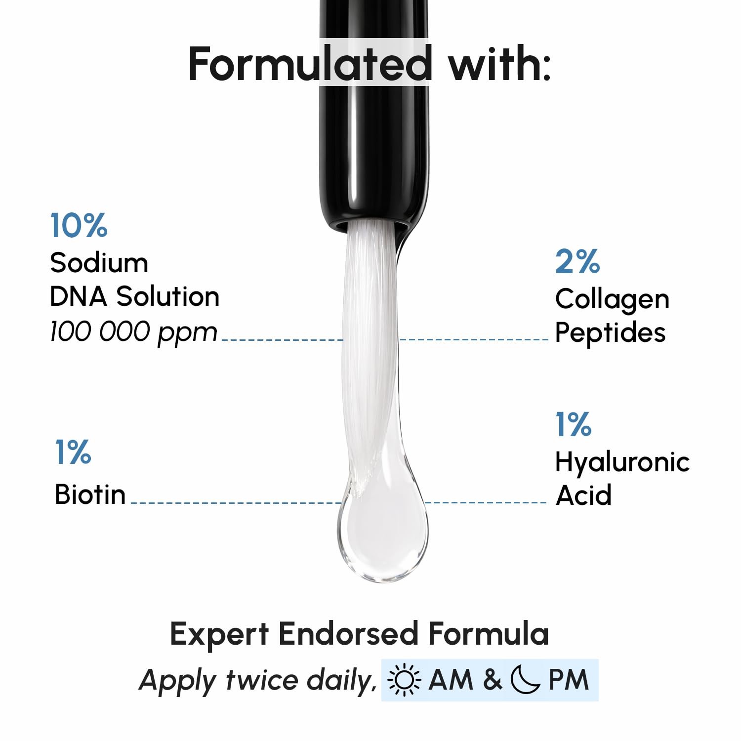 MAREE Eyelash & Brow Growth Serum with Multi-Peptide & Castor Oil for Women