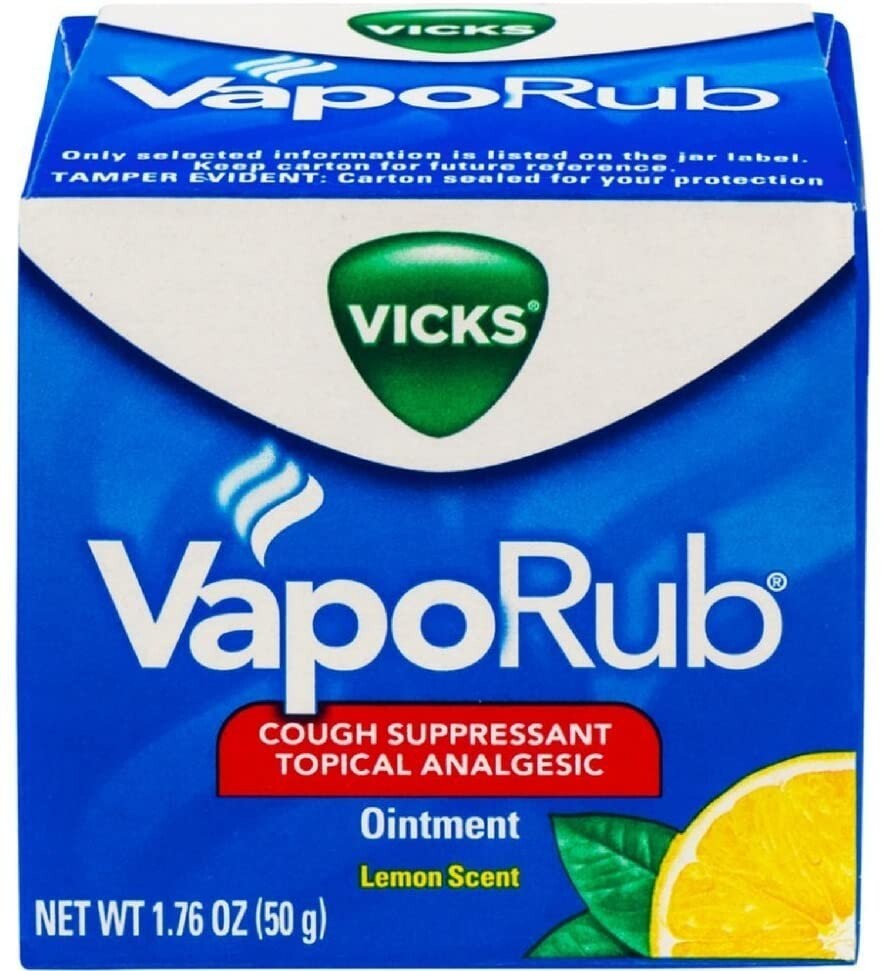 Vicks Vaporub Lemon Scent Ointment 1.76 oz (Pack of 6 Jars)
