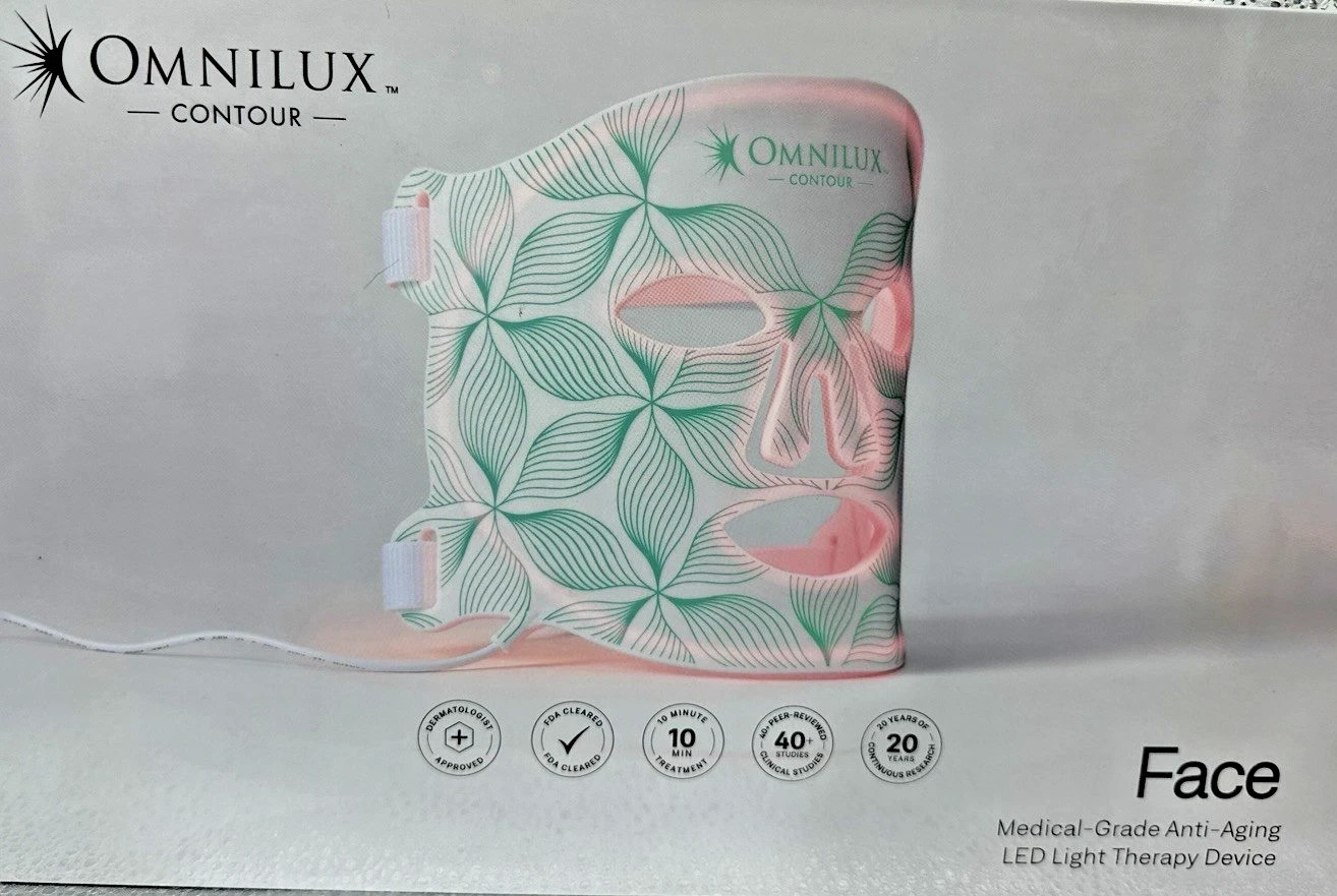 OMNILUX Contour FACE LED Light Therapy Mask Anti-Aging -full Original Kit