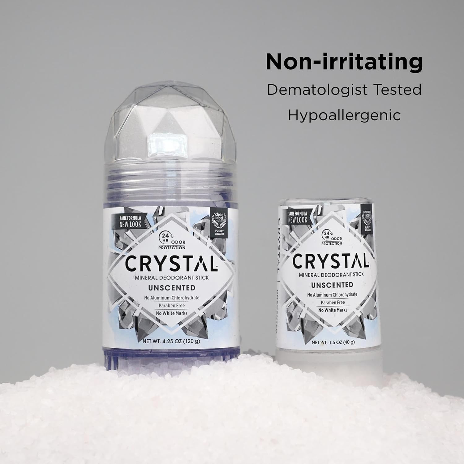 CRYSTAL Deodorant Stick (30003), Unscented, 4.25 Ounce