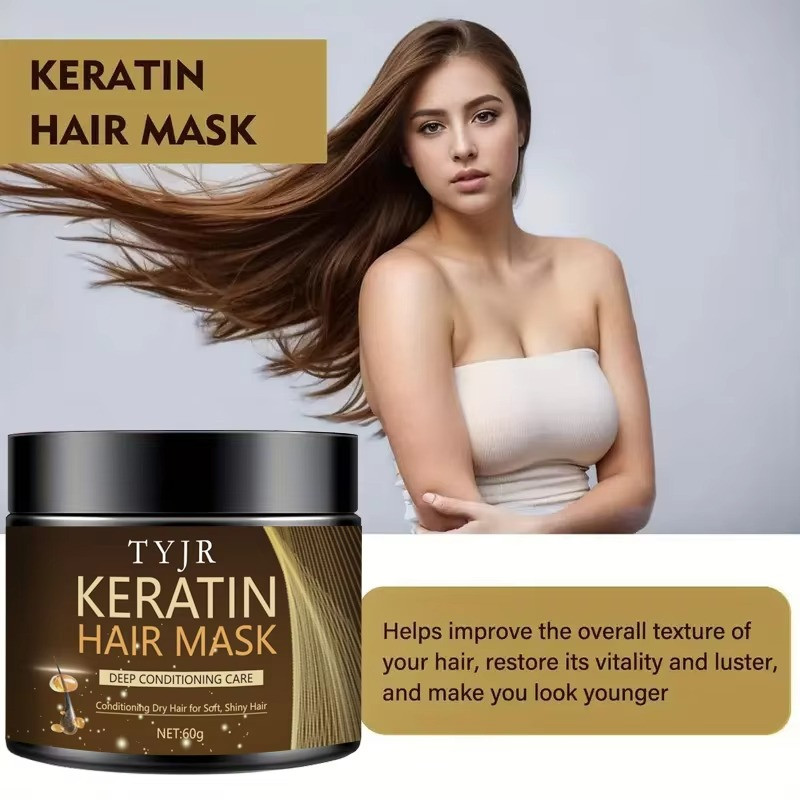 Keratin Hair Mask Protein Repair Treatment for Dry Damaged Frizzy Hair