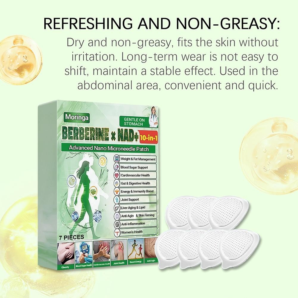 6 Boxes Moringa Berberine 10-in-1 Advanced Nano Microneedle Patches