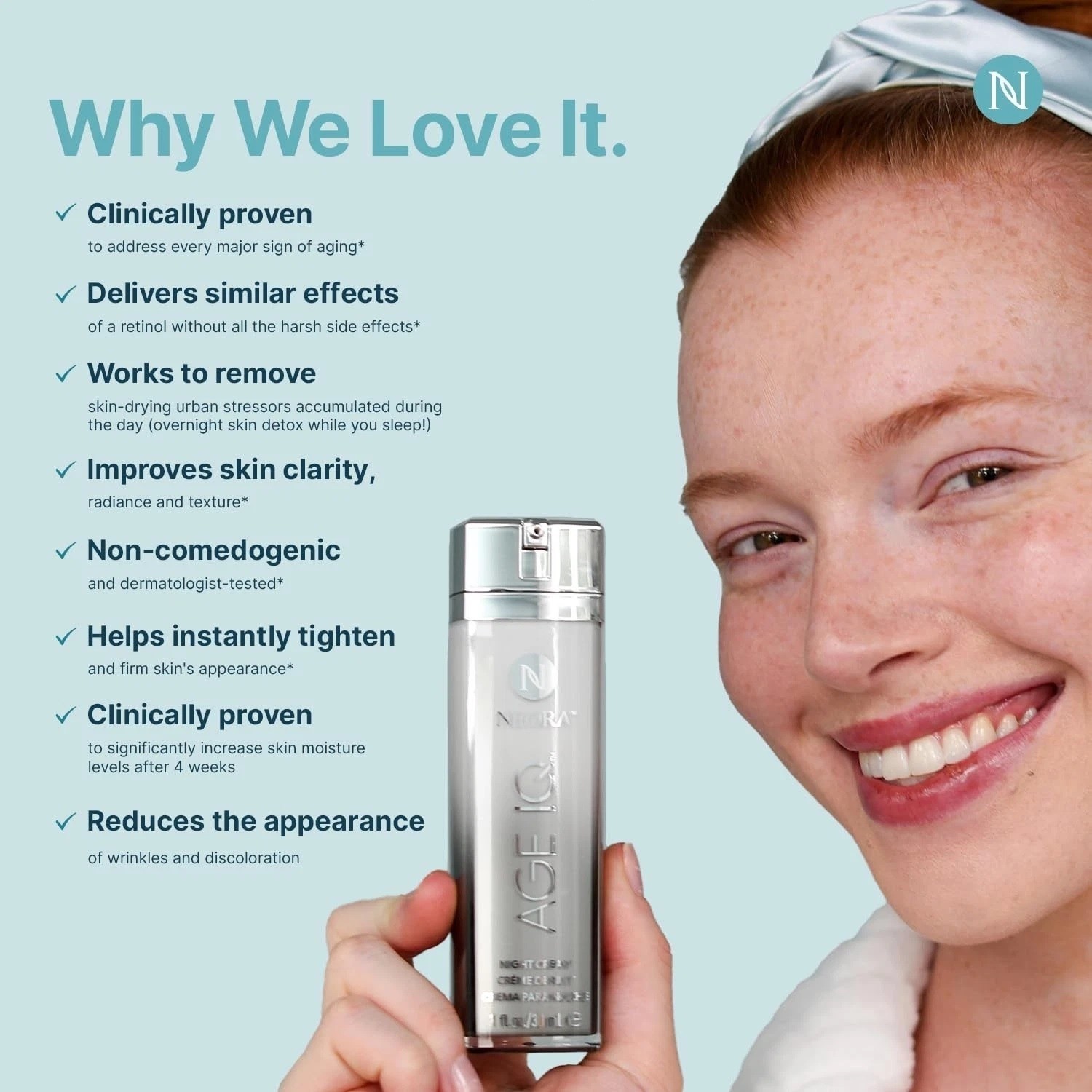 Neora Age IQ Night Cream 30ml Overnight Anti-Aging Moisturizer NEW🚚From USA🚚