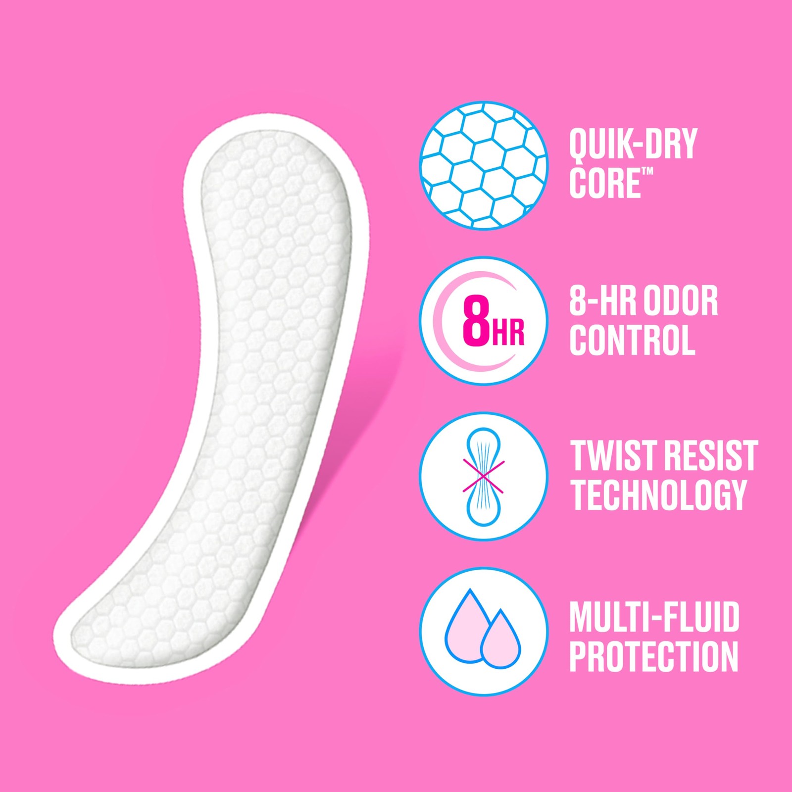 Carefree Panty Liners for Women Long, Unwrapped, 92 Count (Pack of 1), 0