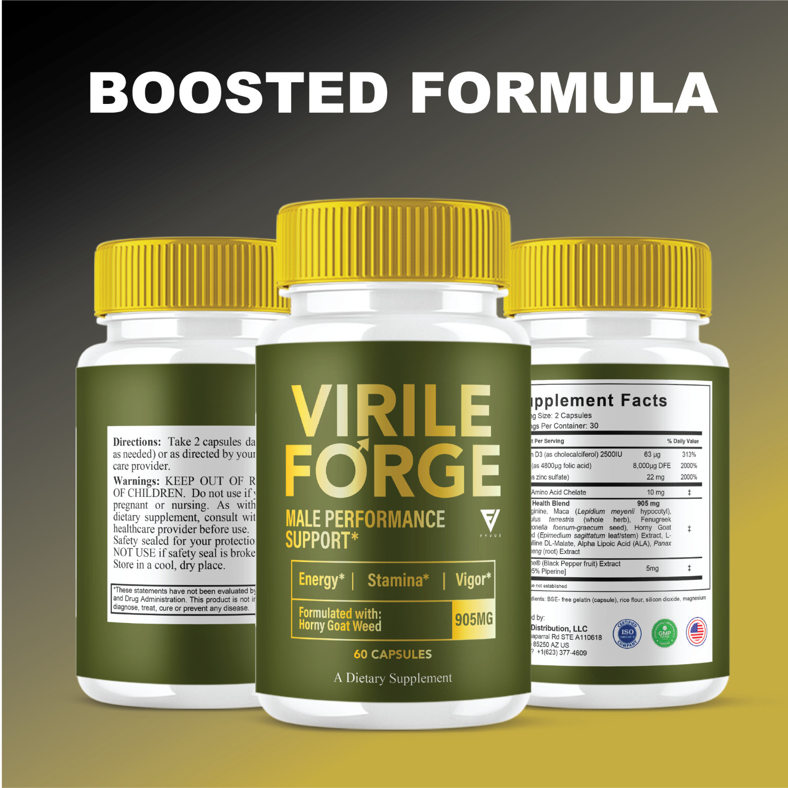 Virile Forge Pills, VirileForge Max Performance Capsules (60 Capsules)