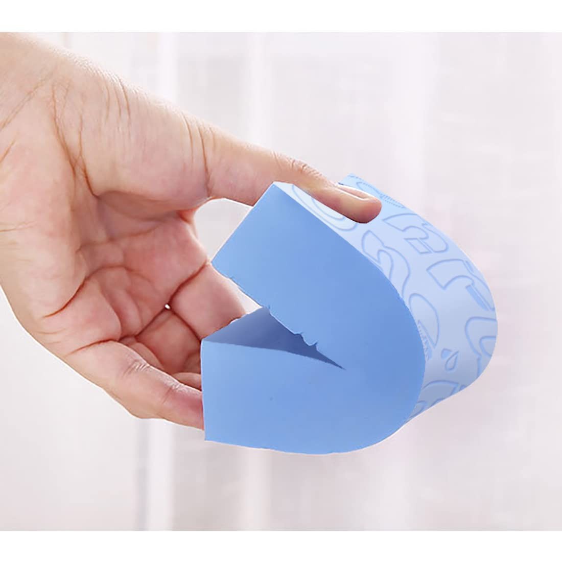 3PCS Exfoliating Bath Sponge, Asian 1 Count (Pack of 1), Yellow,blue,pink
