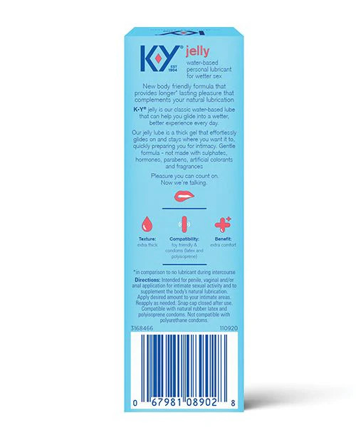 KY Jelly Classic Water-Based Personal Lubricant 2 Oz. EXP 01/2025 (Pack Of 12)