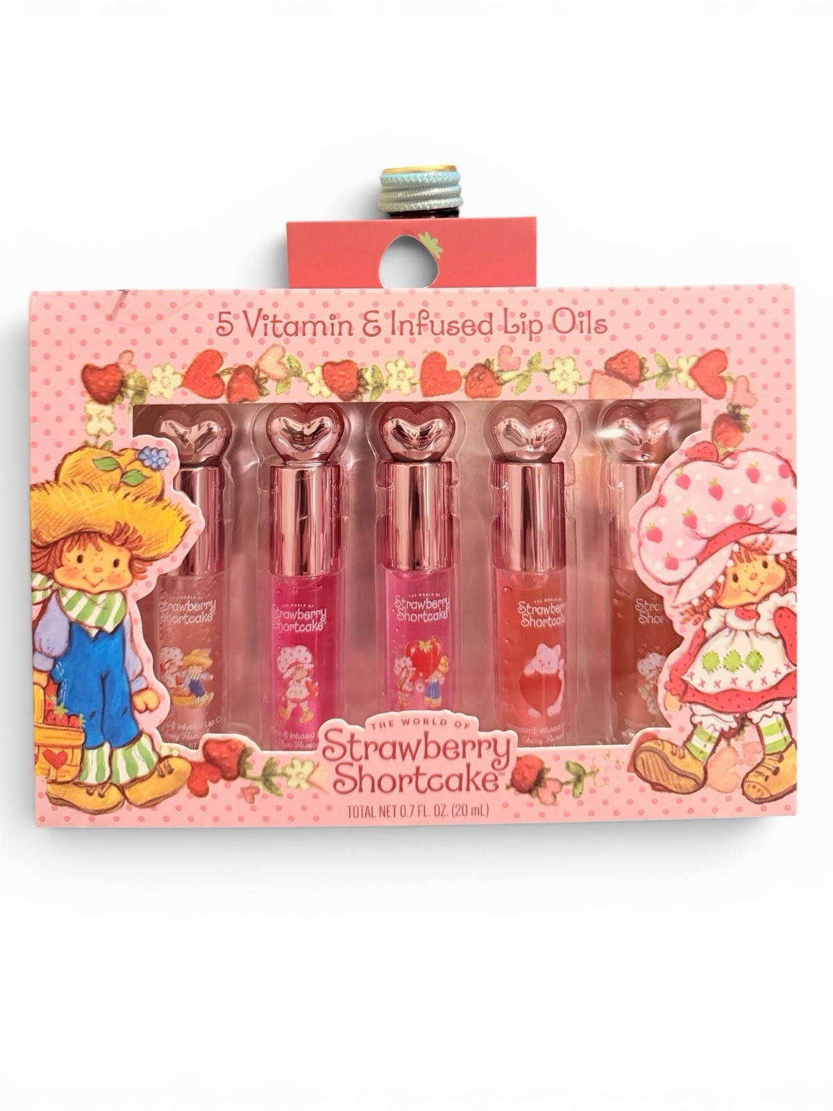 Strawberry Shortcake Vitamin E Infused Lip Oil Set 5 Pc Gift Set New 0.7 fl oz