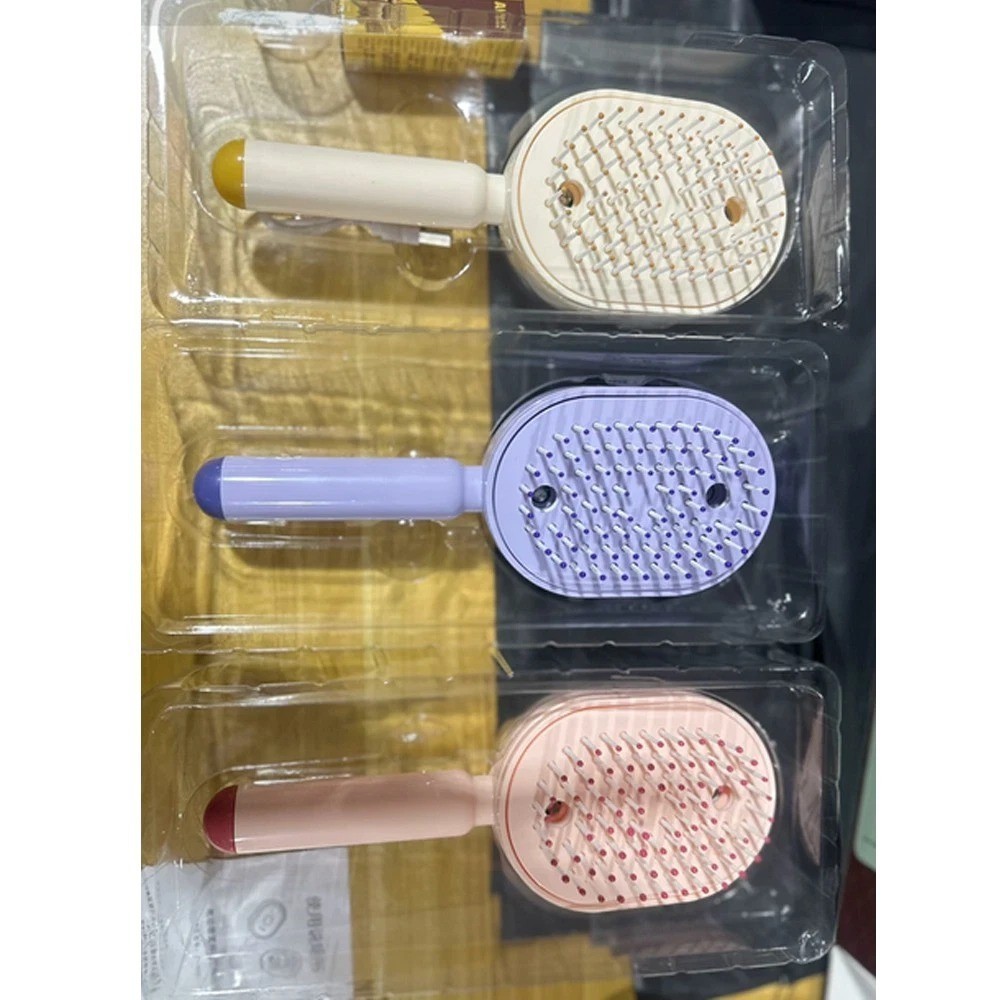 Electric Spray Retractable Air Cushion Comb Bristle Detangler Hair Steam Brushes