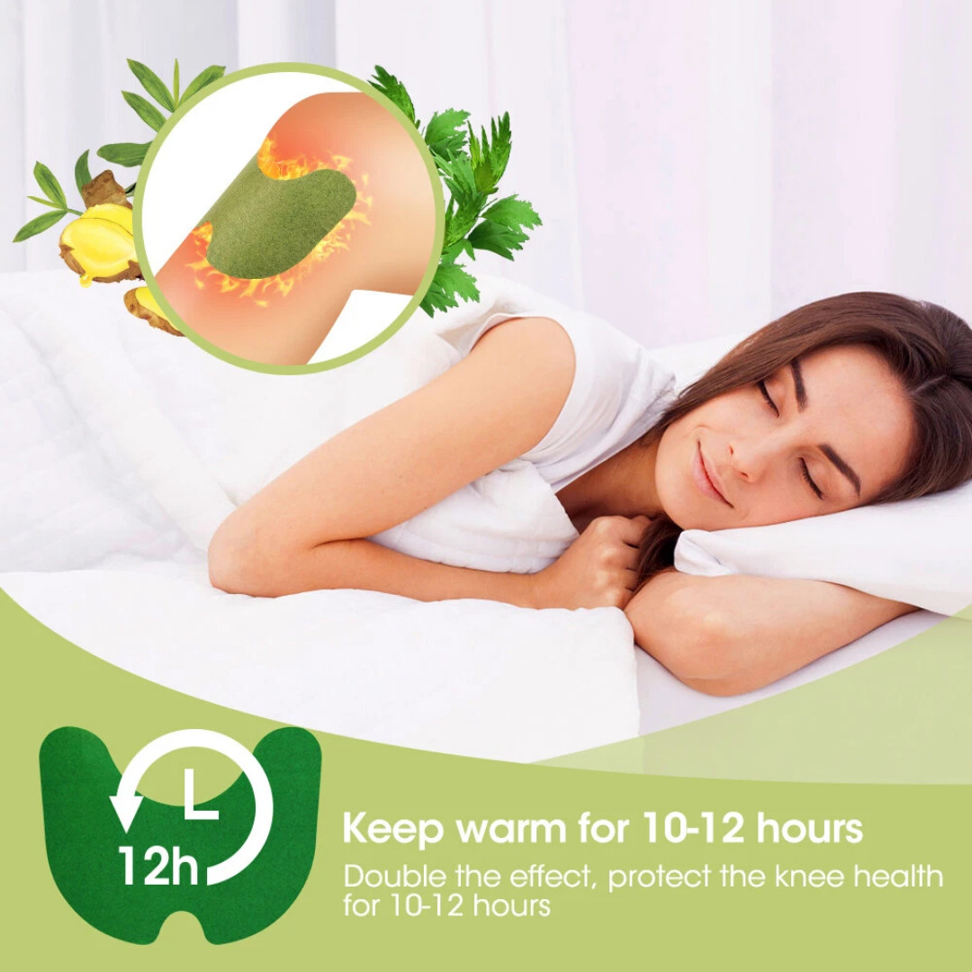 120pcs Herbal Knee Patch Wormwood Plaster for Knee Support & Muscle Pain Relief