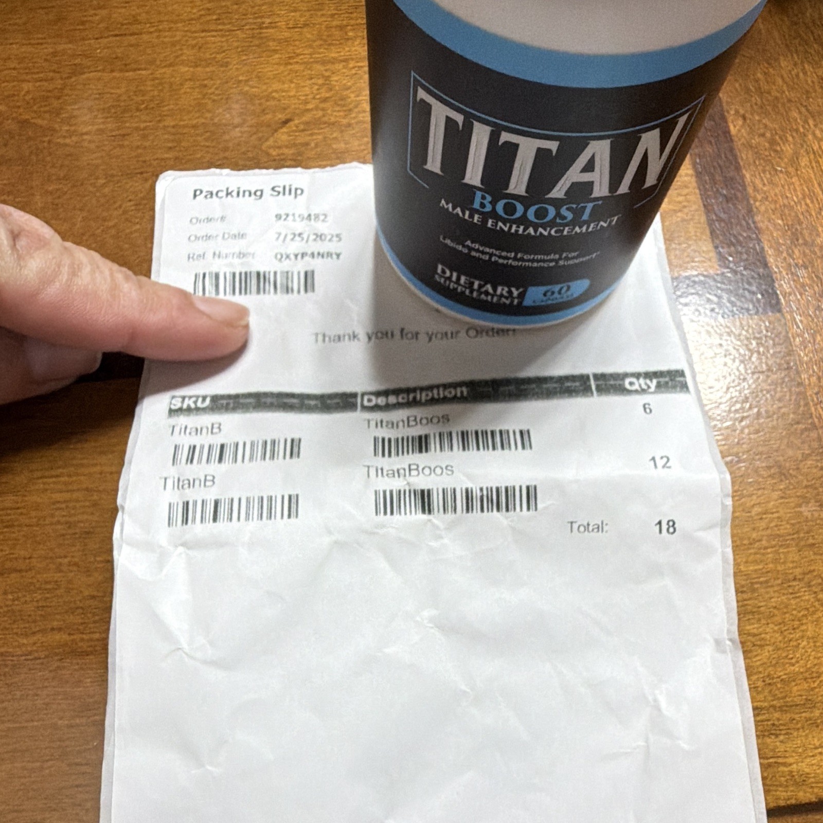 Titan Boost Male Enhancement Supplement 60 Capsules Exp 08/2027