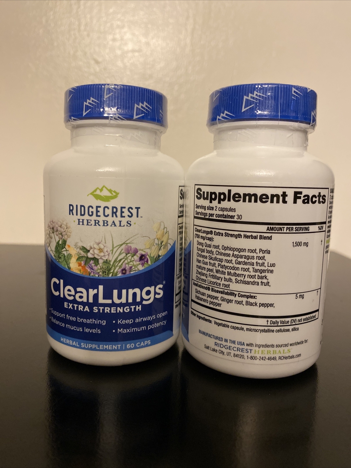 Ridgecrest Herbals Clear Lungs Extra Strength 120 Capsules