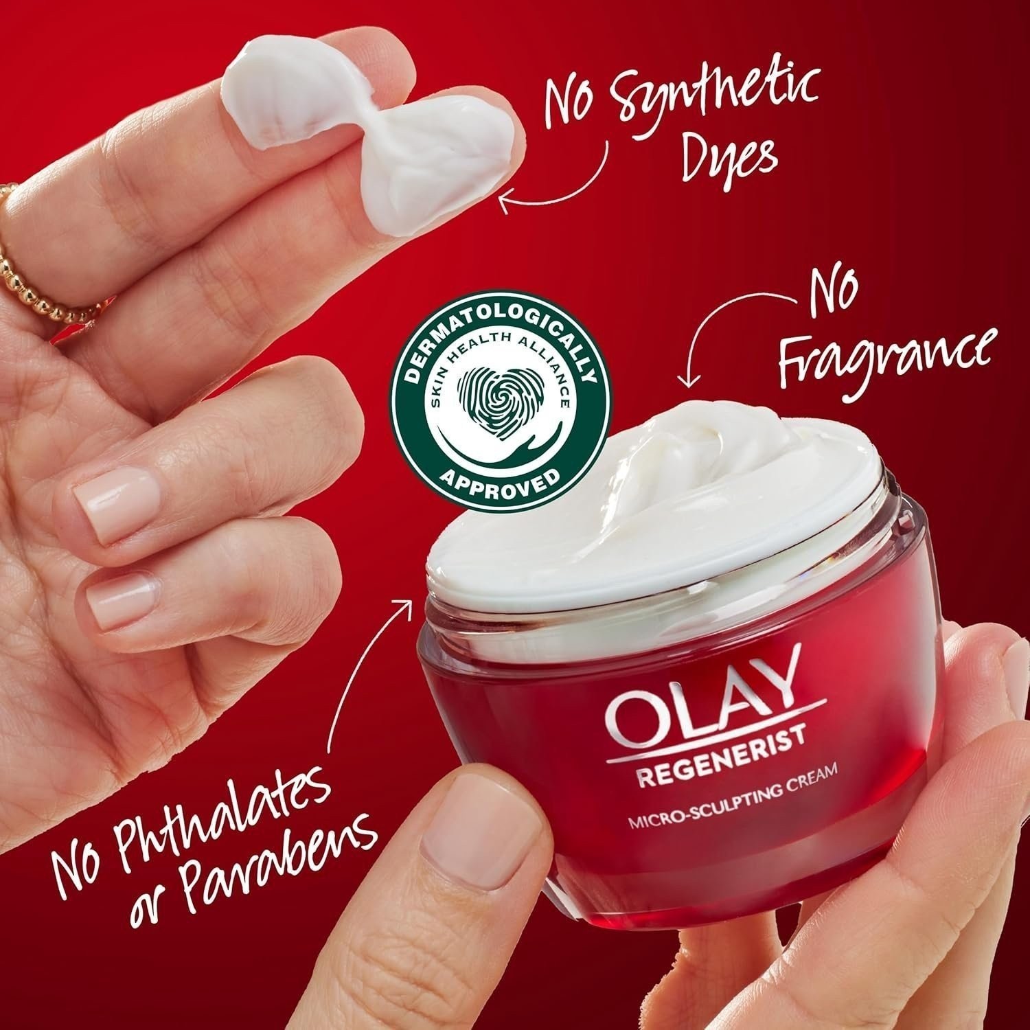 Olay Regenerist Micro-Sculpting Cream, Fragrance-Free 1.7oz Anti-Age Moisturizer