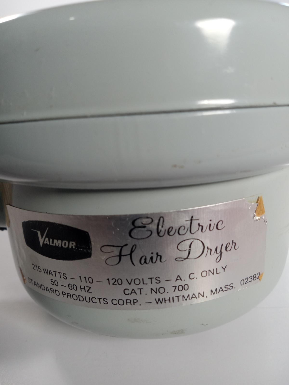 Vintage Valmor Electric Hair Dryer Model 700 Mid Century Bonnet Base Only Works