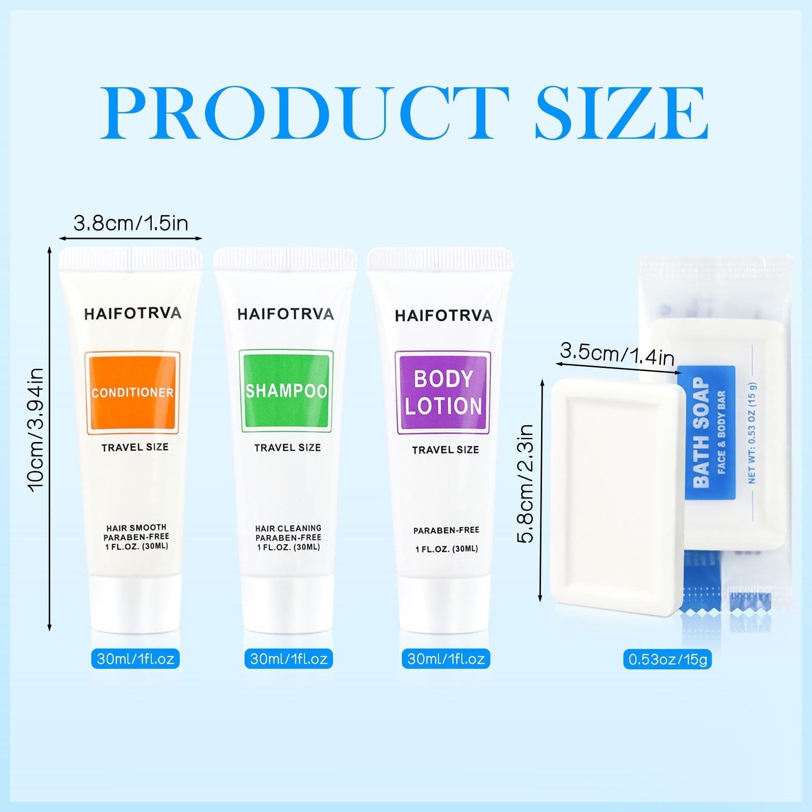 40 Pcs 4-IN-1 Hotel Soaps and Toiletries Bulk Set,4-Piece Set Mini Bulk Trave…