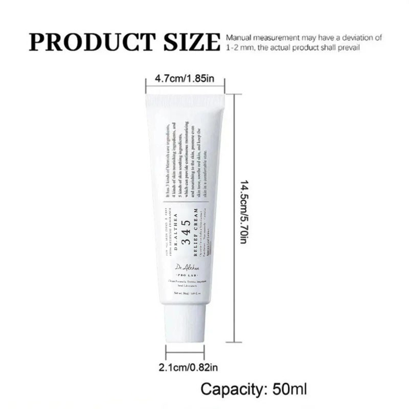 345 Relief Cream 1.69 Fl Oz Soothing Moisturising Face Cream for Skin