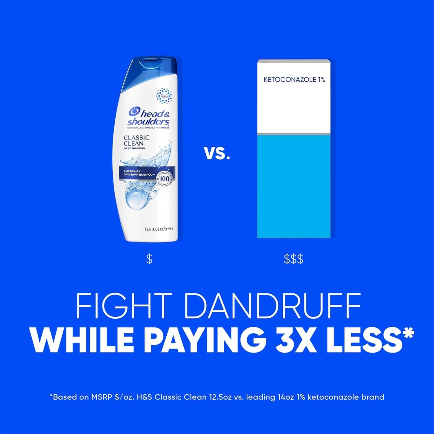 Head Shoulders Anti Dandruff Shampoo Classic Clean 1% Pyrithione Zinc 28.2 Fl Oz
