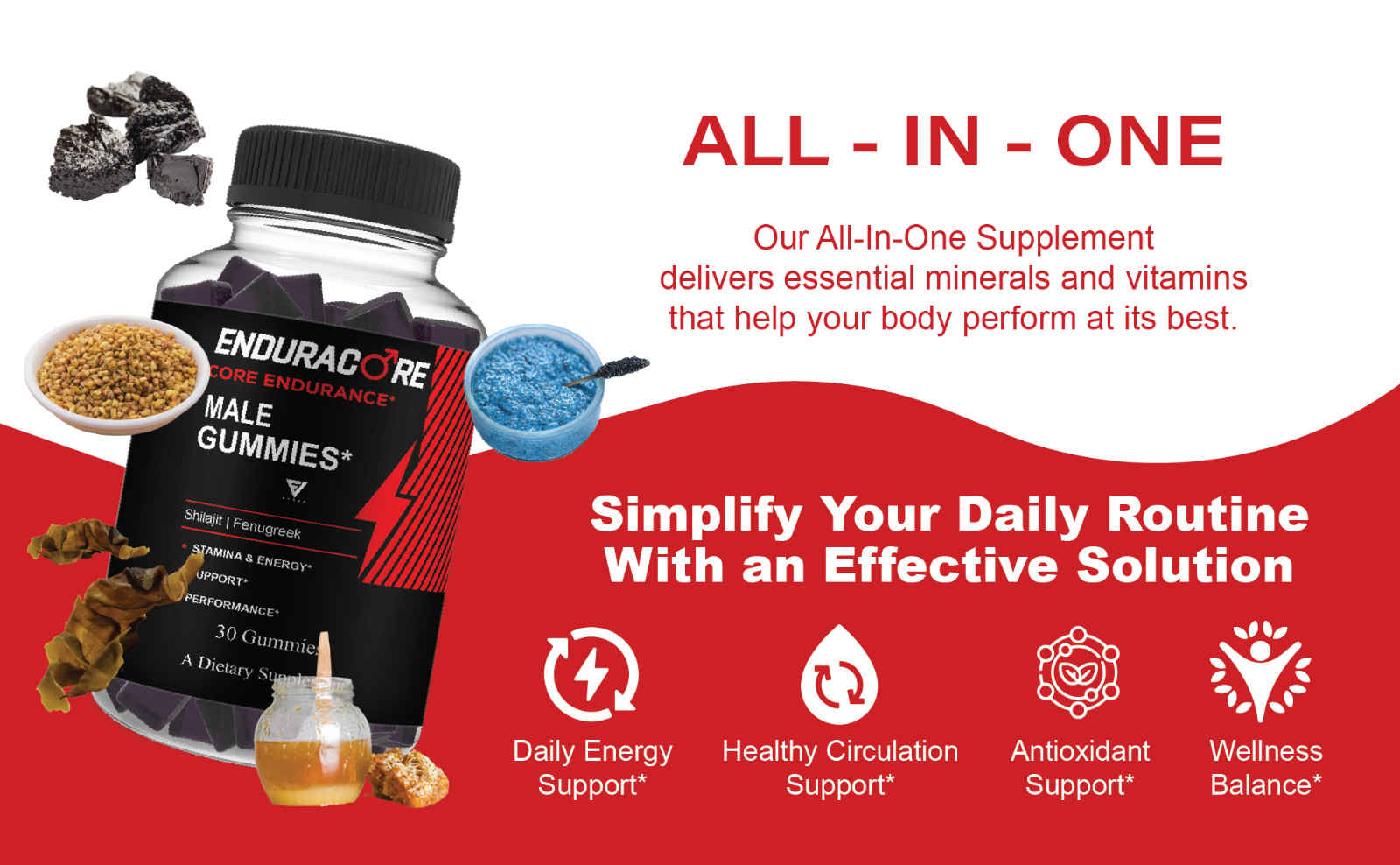 Enduracore Male Gummies, Endura Core Performance (30 Gummies)