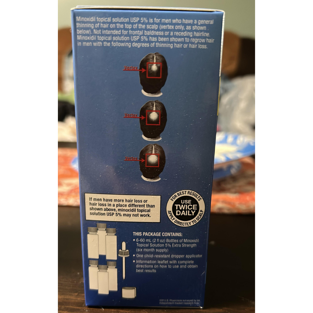 Kirkland Minoxidil 5% Extra Strength Hair Regrowth Men 6 Month Supply
